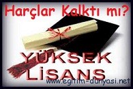 Yüksek Lisans içinde Harçlar Kalktı mı 2012