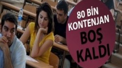 ÜNİVERSİTE YERLEŞTİRMELERİNDE 80 Bin KONTENJAN BOŞ KALDI