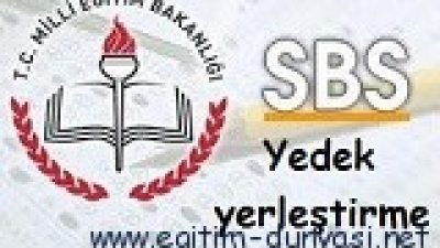 SBS Yedek Yerleştirme (sbs ek kontenjan) 2012-2013