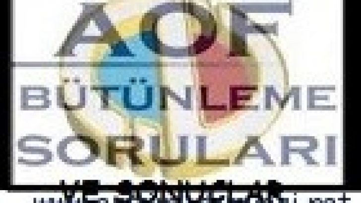 2012 AÖF Bütünleme Sınavı Soruları ve Sınav Sonuçları