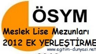 Meslek Lise Mezunları İçin Ek Yerleştirme Şartları