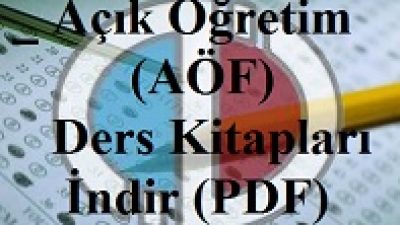 2014-2015 Açık Öğretim (AÖF) Ders Kitapları İndir (PDF)