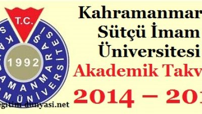 Kahramanmaraş Sütçü İmam Üni Akademik Takvim 2014 2015