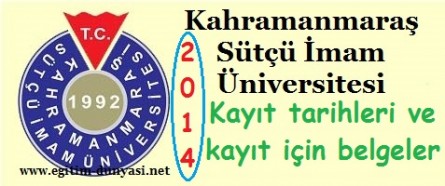 Kahramanmaraş Sütçü İmam Üniversitesi Akademik Takvim 2014 – 2015 (detaylı)