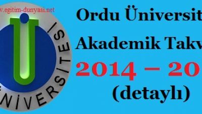 Ordu Üniversitesi Akademik Takvim 2014 – 2015 (detaylı)