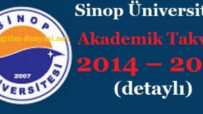 Sinop Üniversitesi Akademik Takvim 2014 – 2015 (detaylı)