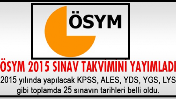 2015 ÖSYM Sınav Tarihleri