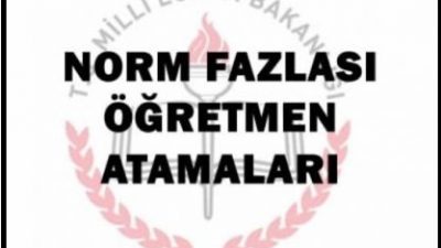 2015 Norm Fazlası Öğretmen Atamaları