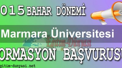 2015 Marmara Üniversitesi Formasyon Duyurusu