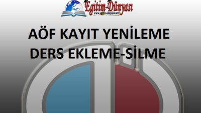 2015 AÖF Kayıt Yenileme, Ders Ekleme-Silme