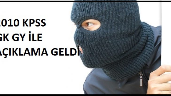 2010 KPSS İle İlgili Açıklama Geldi