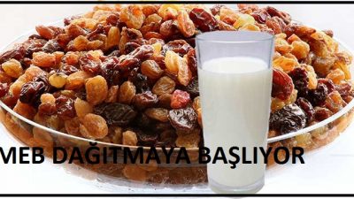 MEB :3 Gün Süt ,  2 Gün Kuru Üzüm Dağıtacağız