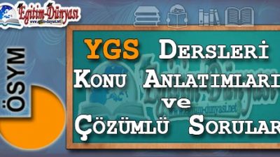 YGS Dersleri Konu Anlatımları ve Çözümlü Sorular