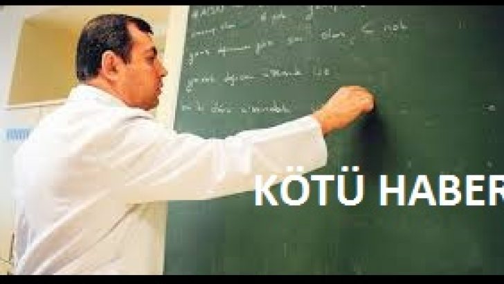 Dershane Öğretmenlerine Kötü Haber
