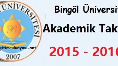 Bingöl Üniversitesi Akademik Takvim 2015 2016