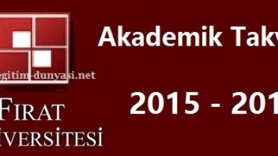 Fırat Üniversitesi Akademik Takvim 2015 2016