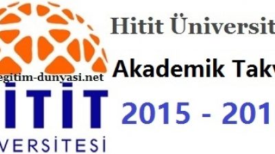 Hitit Üniversitesi Akademik Takvim 2015 2016