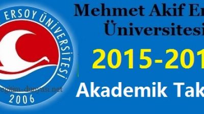 Mehmet Akif Ersoy Üniversitesi Akademik Takvim 2015 2016