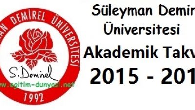 Süleyman Demirel Üniversitesi Akademik Takvim 2015 2016