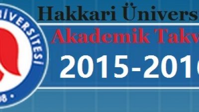 Hakkari Üniversitesi Akademik Takvim 2015 2016